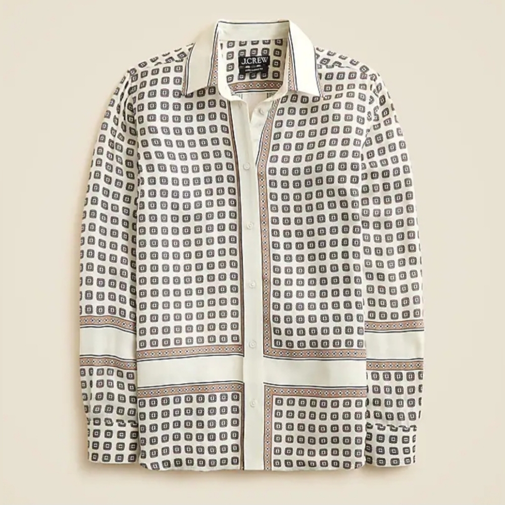 J.Crew Jules classic-fit shirt in foulard print - Picture 3 of 8